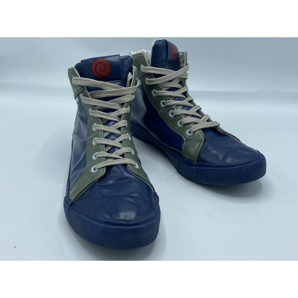 Naruto Shippuden GroundUp Blue/Green/Silver High Top US Size 9 Nasashi Kishimoto